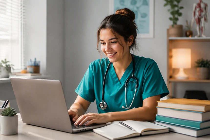 Nursing student ordering custom nursing essays written by expert nursing writers