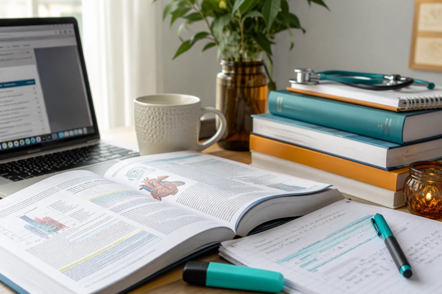 Nursing research paper workspace prepared for custom nursing essays clients
